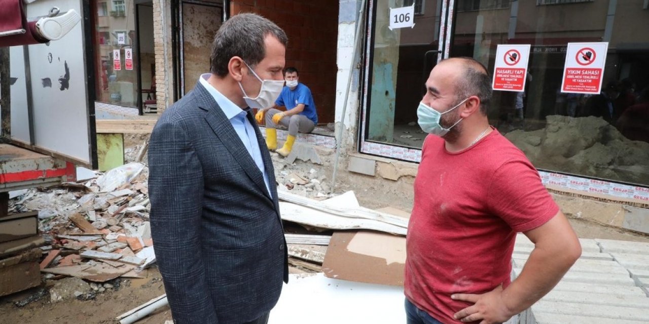 Başkan Arısoy, Giresun’da Sel Felaketinden Etkilenenleri Yalnız Bırakmadı