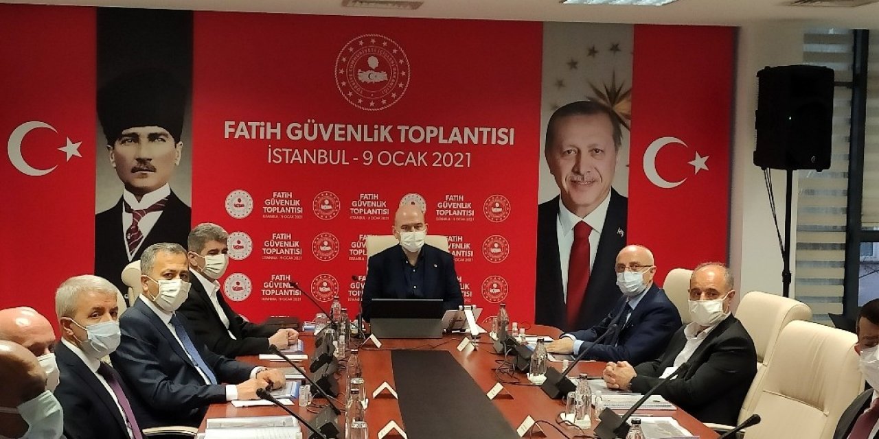 İçişleri Bakanı Soylu Fatih Güvenlik Toplantısına Katıldı