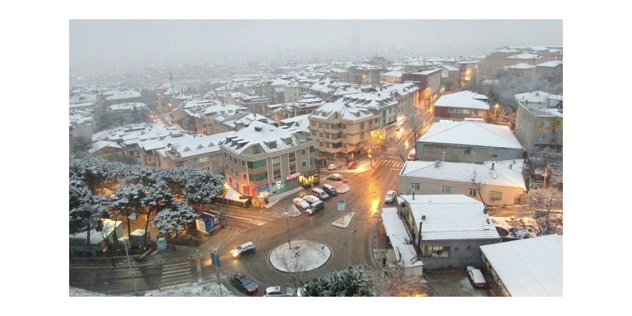 Beyaza Bürünen İstanbul Havadan Görüntülendi