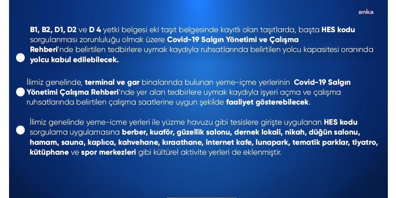 ANKARA VALİLİĞİ’NDEN HES KODU ZORUNLULUĞU