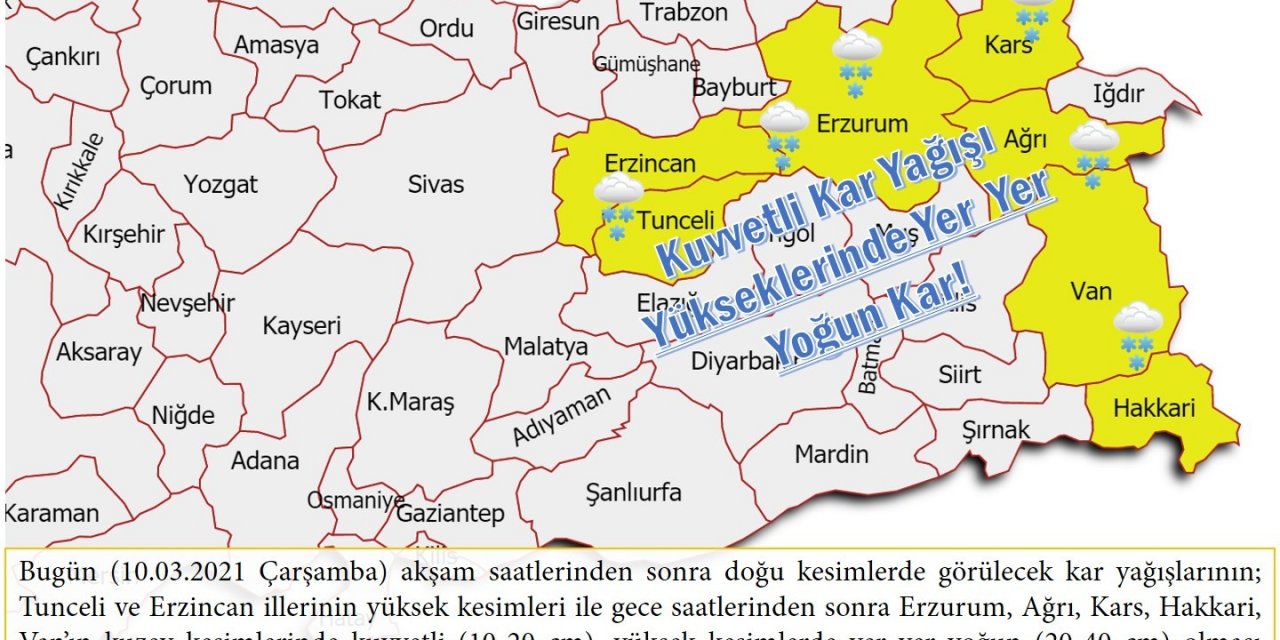 METEOROLOJİ'DEN PEŞ PEŞE KUVVETLİ KAR VE SAĞANAK UYARISI