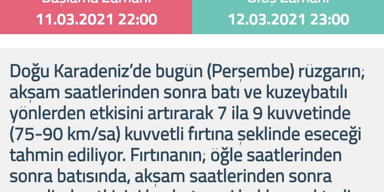METEOROLOJİ'DEN FIRTINA VE ZİRAİ DON UYARISI
