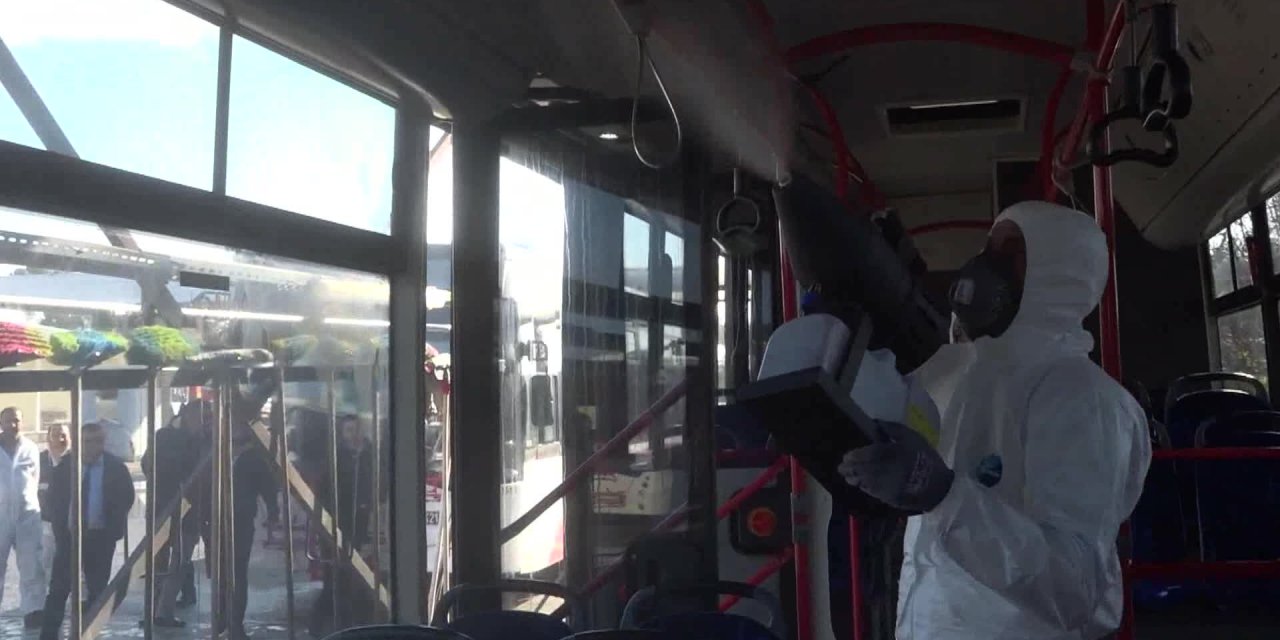 İZMİR BÜYÜKŞEHİR'DEN TOPLU TAŞIMA ARAÇLARINDA GÜN BOYU DEZENFEKSİYON