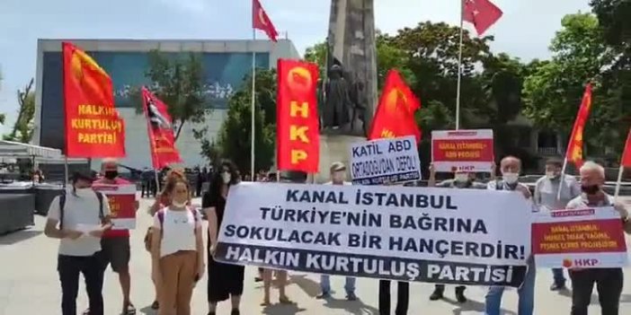 BEŞİKTAŞ’TA KANAL İSTANBUL PROTESTOSU