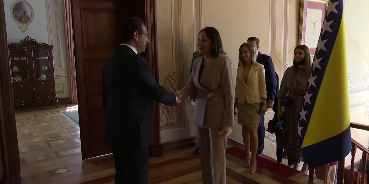 İBB Başkanı Ekrem İmamoğlu, Saraybosna Belediye Başkanı Benjamina Karic’i ağırladı