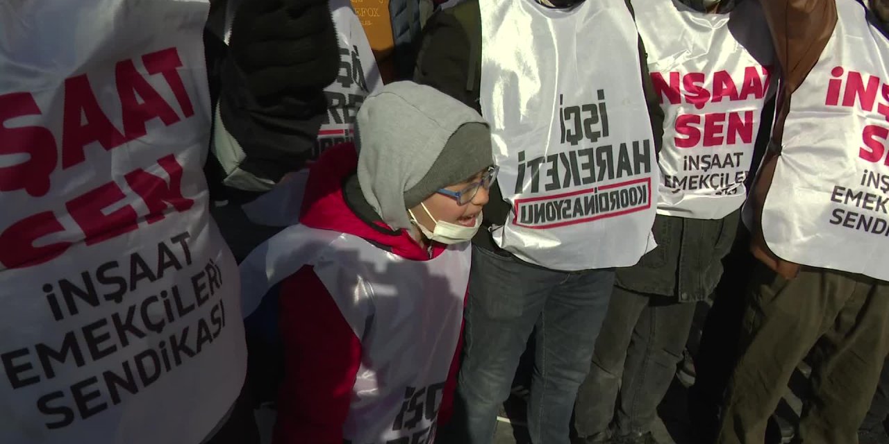 KAYI İNŞAAT'IN İŞÇİLERİ ANKARA’DA EYLEM YAPTI