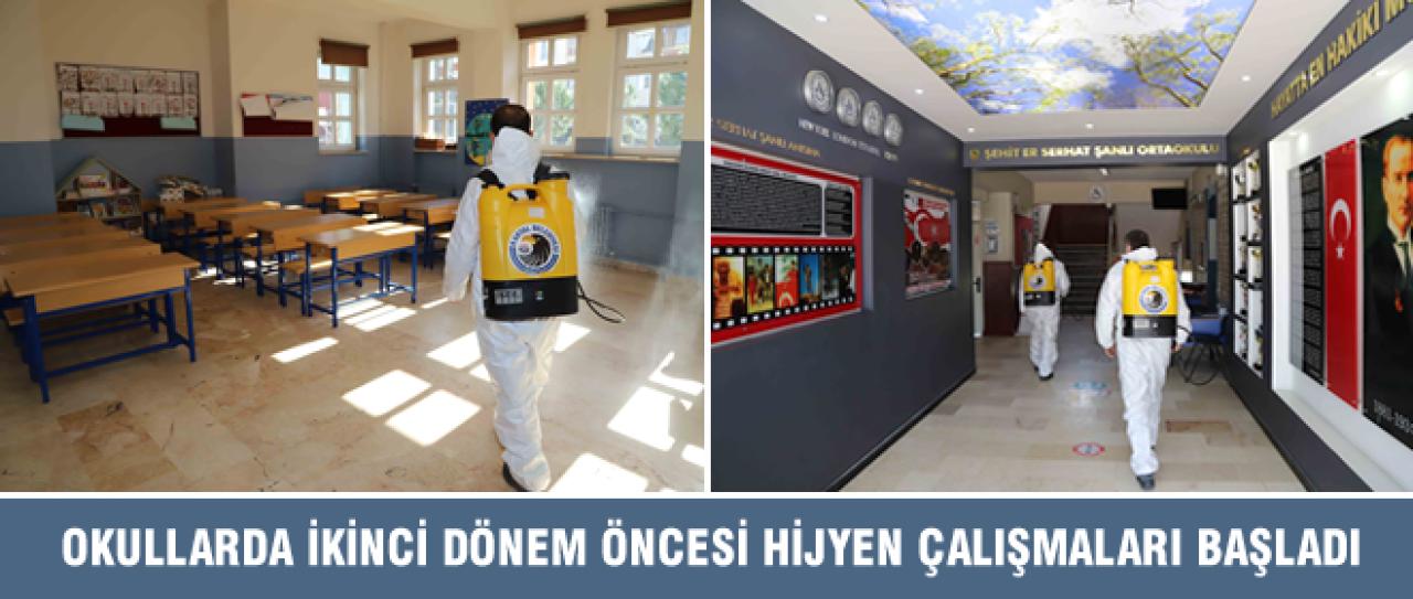 OKULLARDA İKİNCİ DÖNEM ÖNCESİ HİJYEN ÇALIŞMALARI BAŞLADI