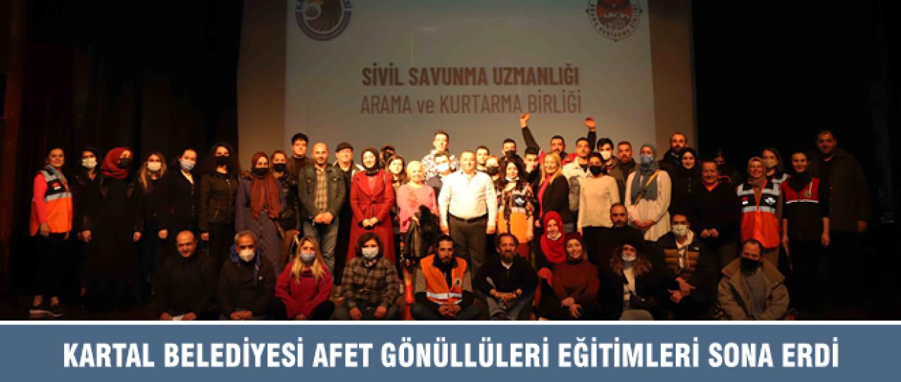 KARTAL BELEDİYESİ AFET GÖNÜLLÜLERİ EĞİTİMLERİ SONA ERDİ