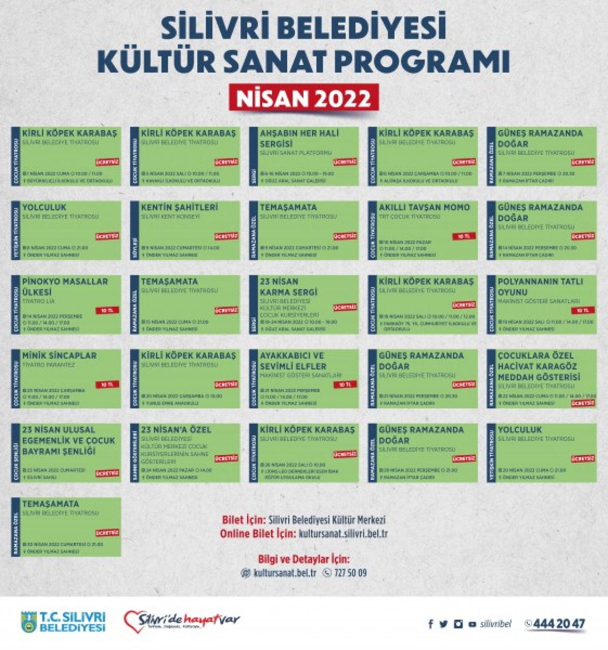 NİSAN AYI KÜLTÜR VE SANAT PROGRAMI BELLİ OLDU