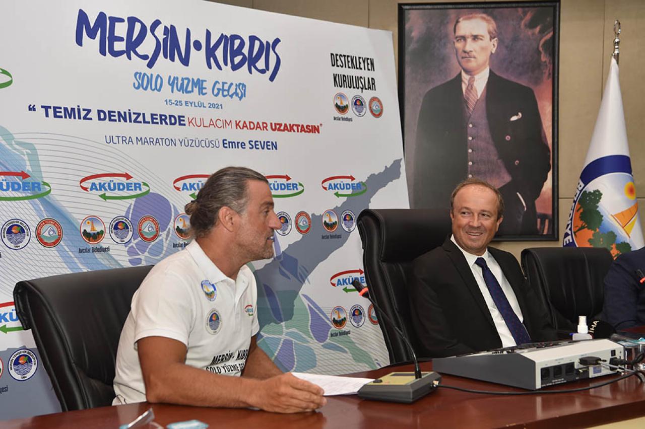 DENİZ KİRLİLİĞİNE DİKKAT ÇEKMEK İÇİN MERSİN’DEN KIBRIS’A YÜZECEK 