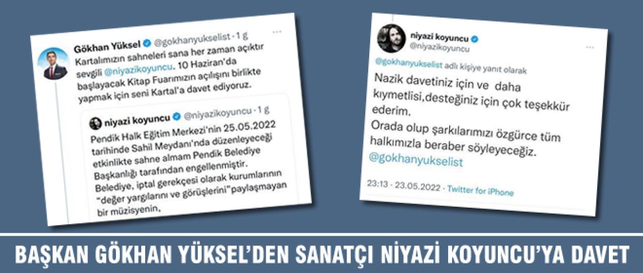 BAŞKAN GÖKHAN YÜKSEL’DEN SANATÇI NİYAZİ KOYUNCU’YA DAVET