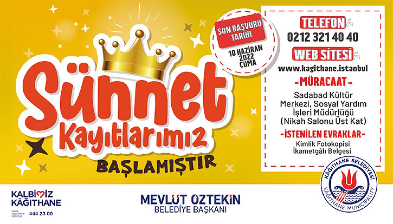 KAĞITHANE BELEDİYESİ SÜNNET KAYITLARI BAŞLADI