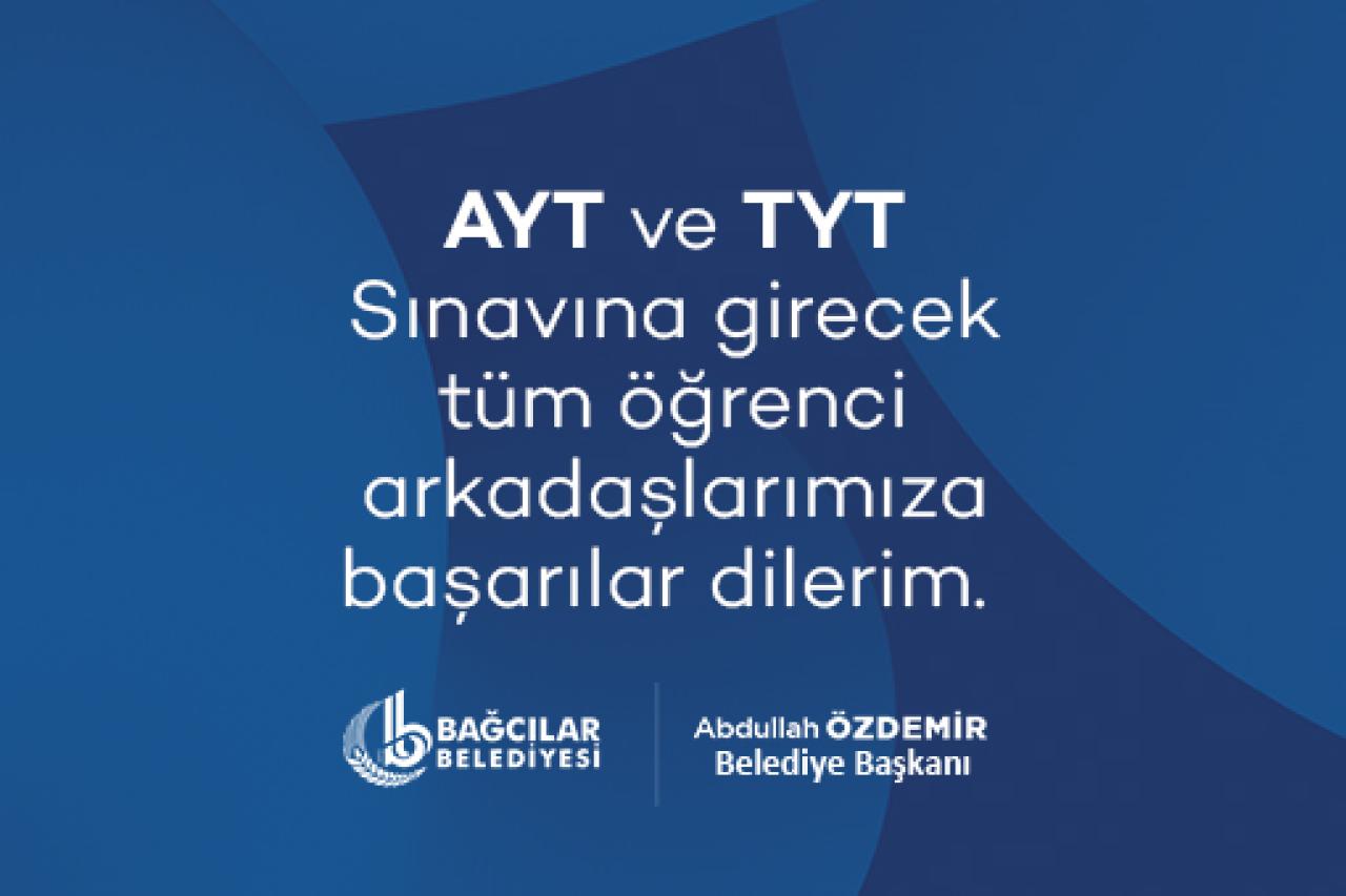 AYT VE TYT SINAVINA GİRECEK TÜM ÖĞRENCİ ARKADAŞLARIMIZA BAŞARILAR DİLERİM