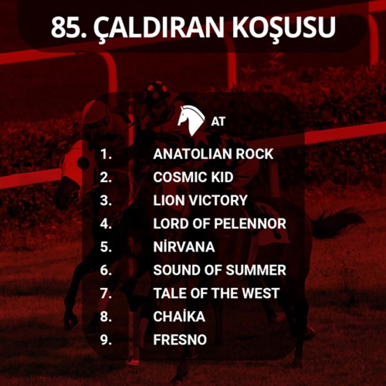 85. Çaldıran Koşusu kayıtları tamamlandı