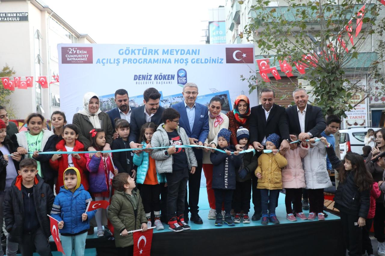 Göktürk Meydanı yenilenen yüzüyle açıldı