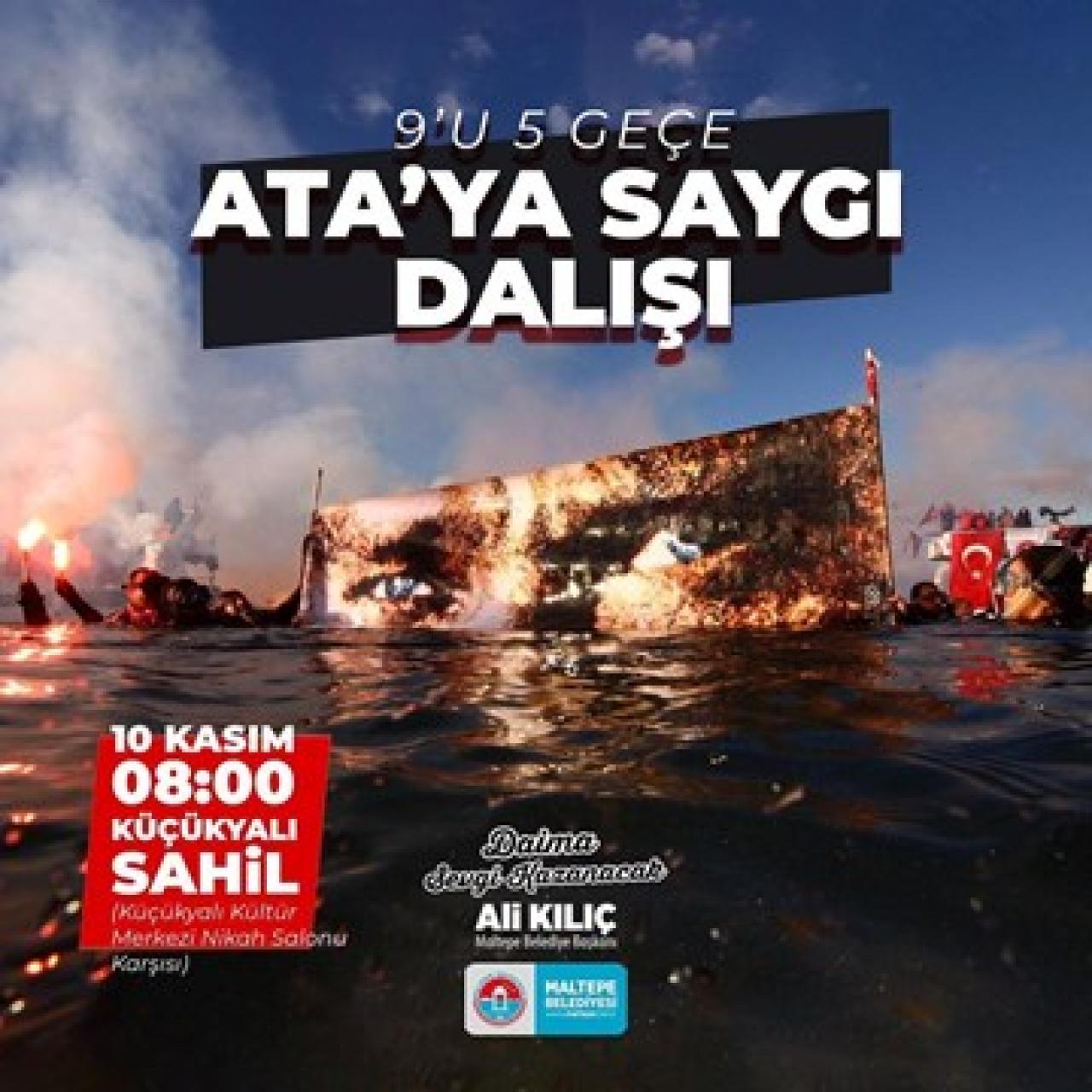 Atatürk, Maltepe’de ‘saygı zinciri ve dalışı’yla anılacak