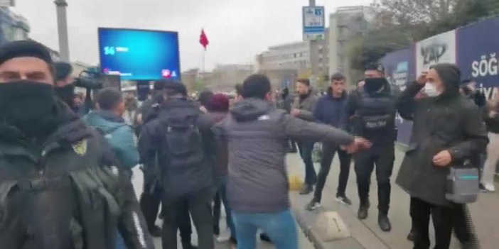 ADALET NÖBETİNE POLİSTEN SERT MÜDAHALE