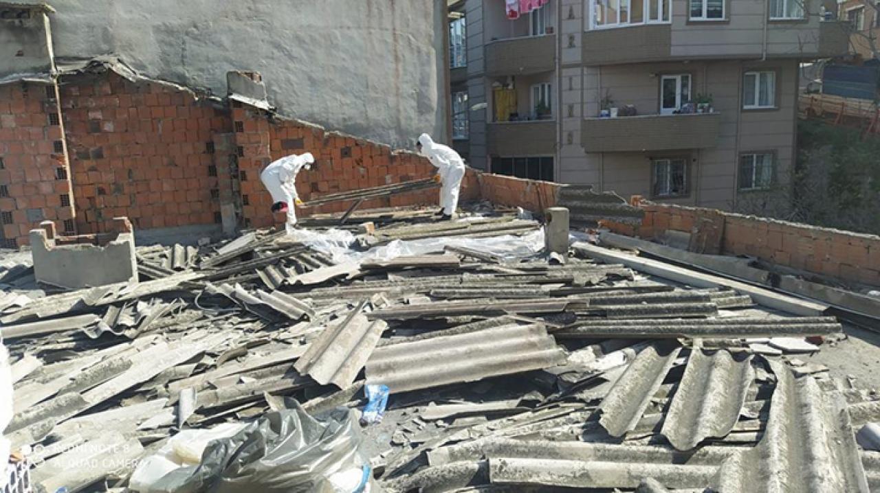 KÂĞITHANE’DE TONLARCA ASBESTE DUR DENİLDİ