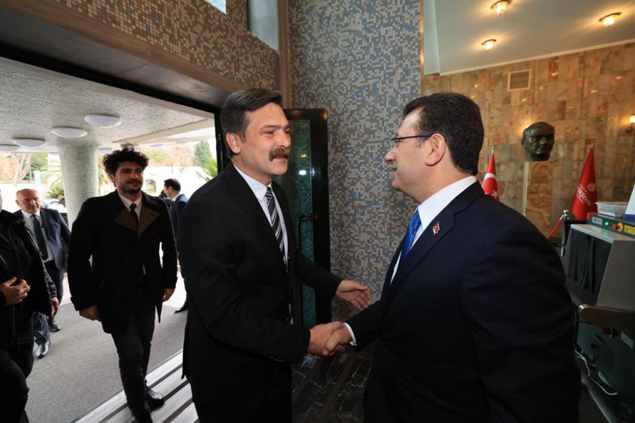 TİP GENEL BAŞKANI ERKAN BAŞ’TAN İMAMOĞLU’NA DESTEK ZİYARETİ