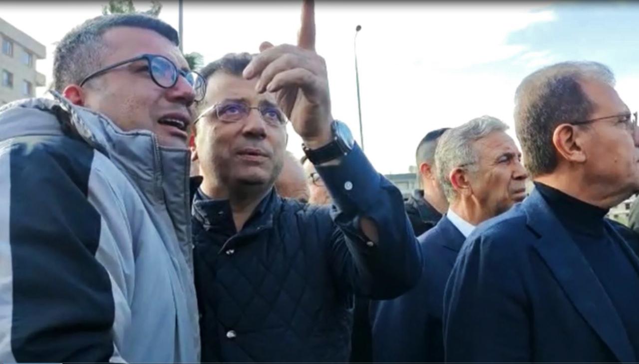 İMAMOĞLU HATAY’DA KURTARMA ÇALIŞMALARINI İNCELEDİ