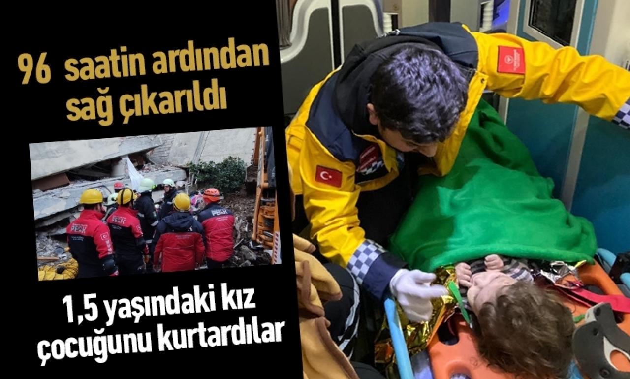 1,5 yaşındaki kız çocuğunu kurtardılar