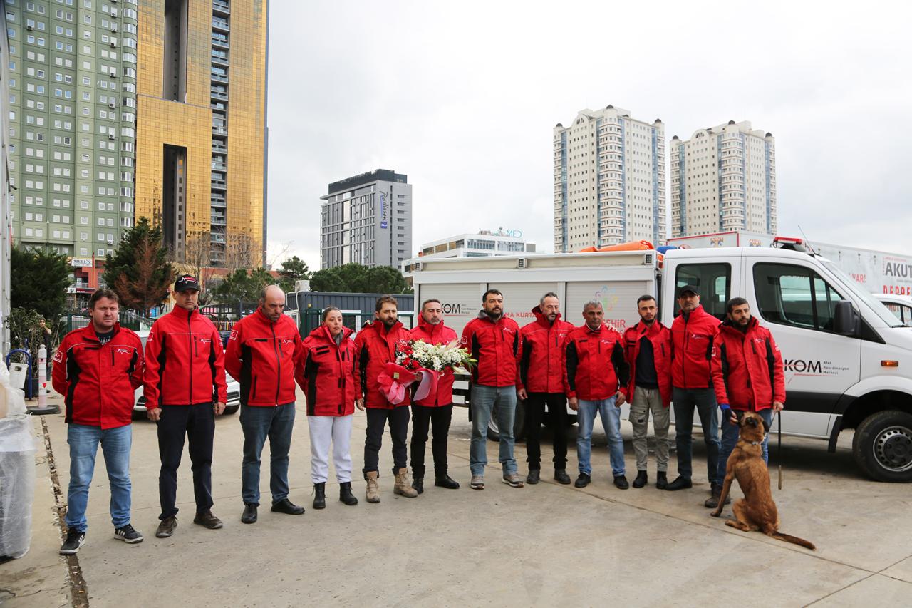 ATAŞEHİR’İN KAHRAMAN ARAMA KURTARMA EKİBİ “ATAK” İSTANBUL’A DÖNDÜ