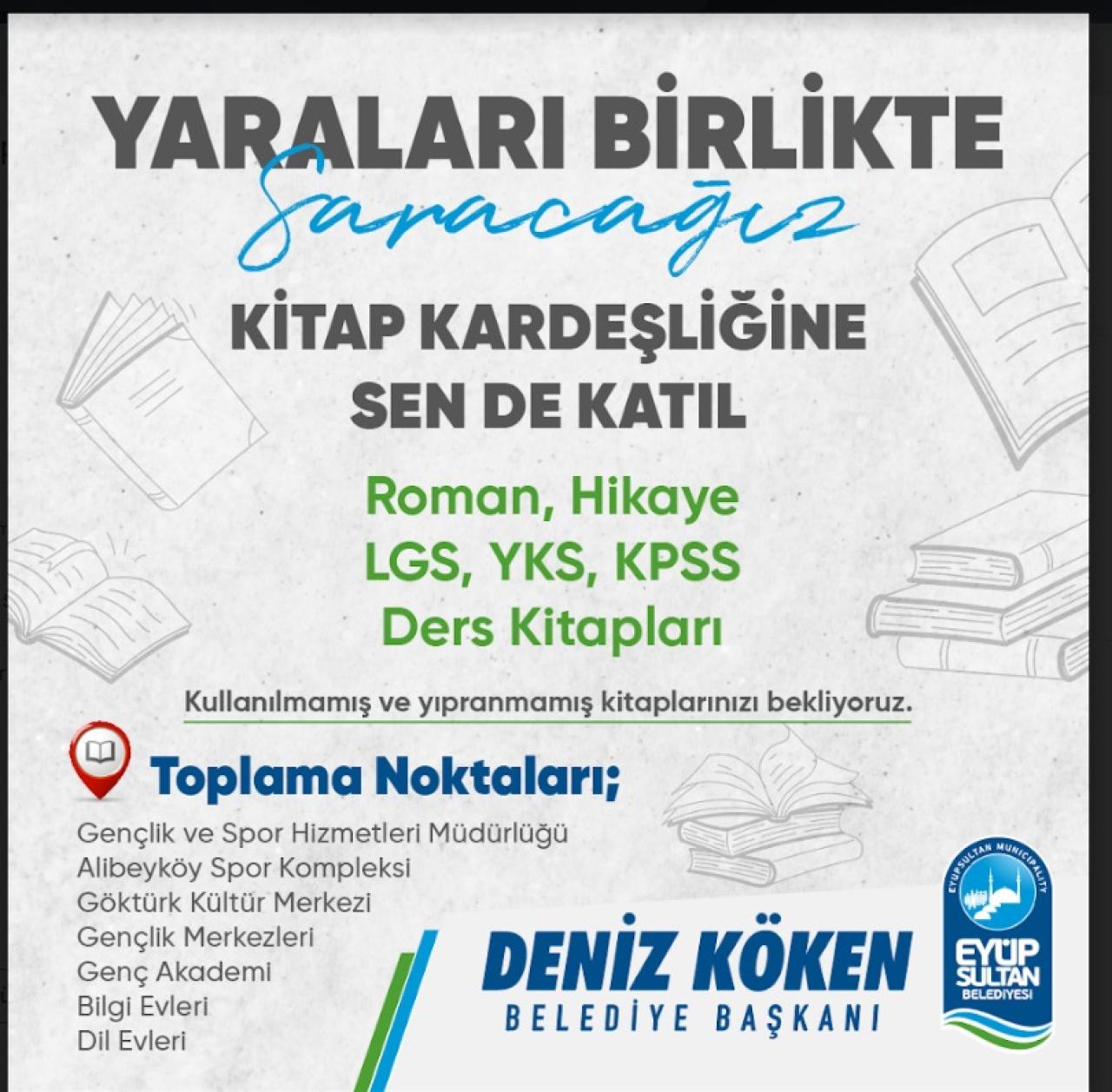 Deprem bölgesi için “Kitap Kardeşliğine Sen de Katıl”