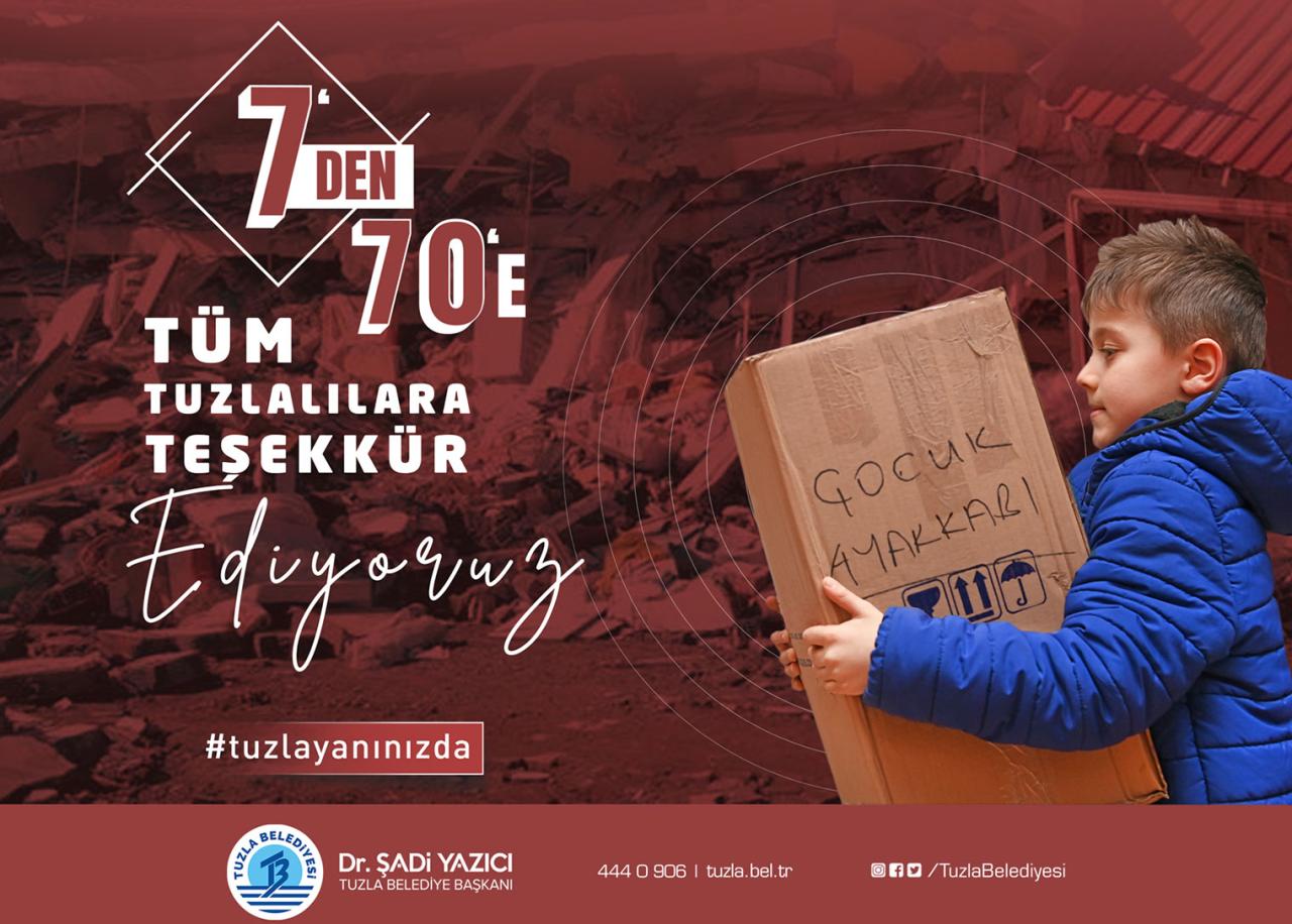 Tuzla Belediye Başkanı Dr. Şadi Yazıcı; “Bölgede yardım sürekli ihtiyaç”