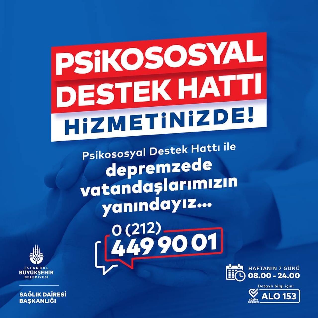 DEPREMZEDELERE PSİKO-SOSYAL DESTEK HATTI