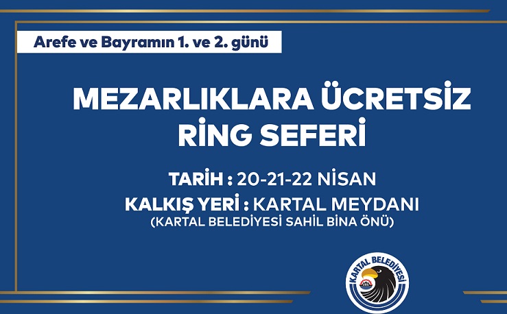Kartal Belediyesi’nden Mezarlıklara Ücretsiz Ulaşım Hizmeti