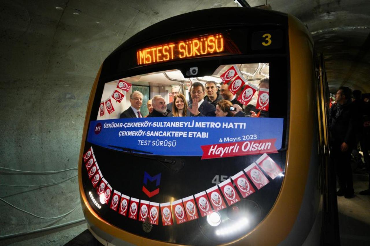 ÇEKMEKÖY-SANCAKTEPE-SULTANBEYLİ METROSU’NUN TEST SÜRÜŞÜNE KATILDI