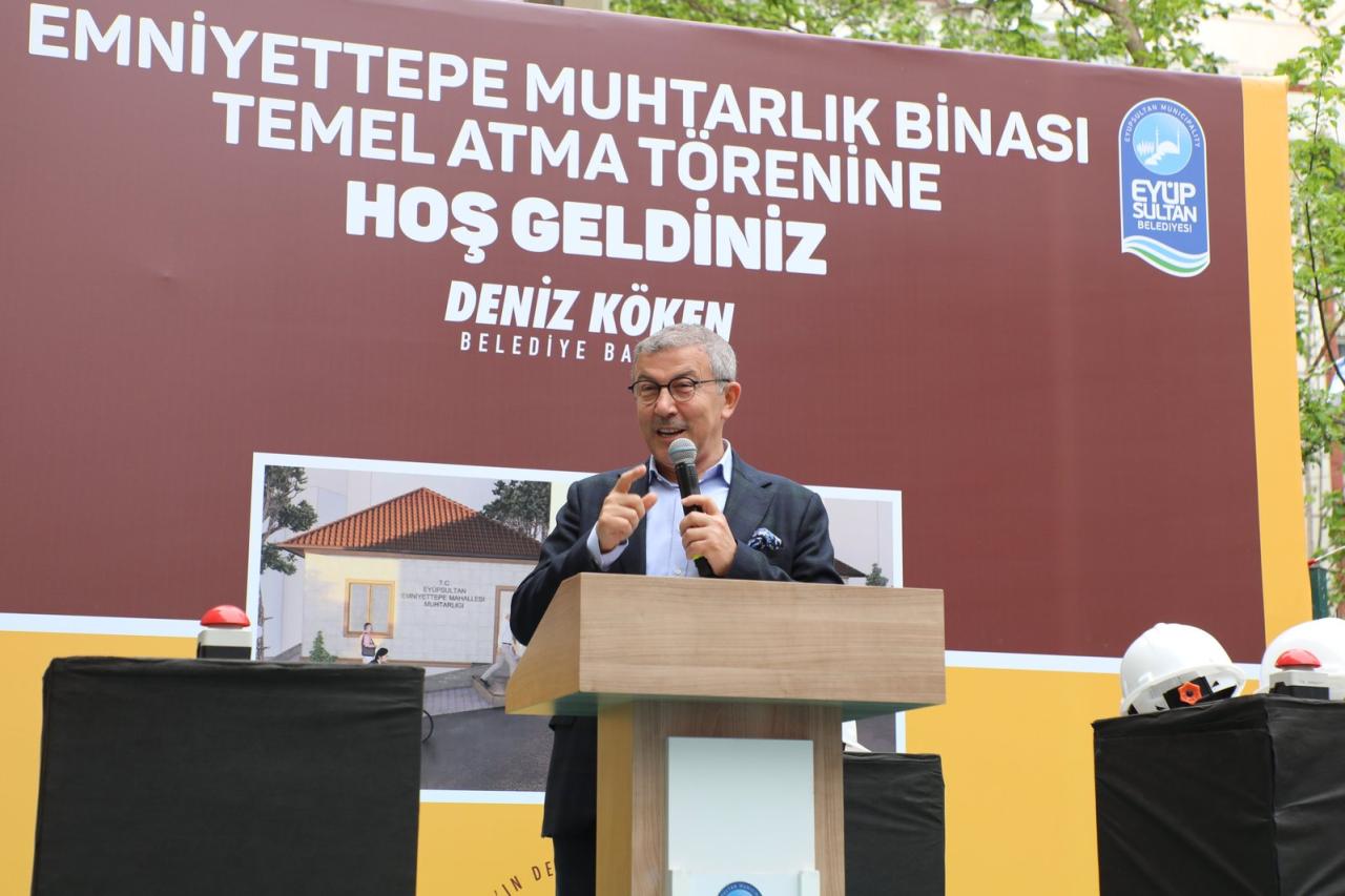Emniyettepe’de yeni muhtarlık binasının temeli atıldı