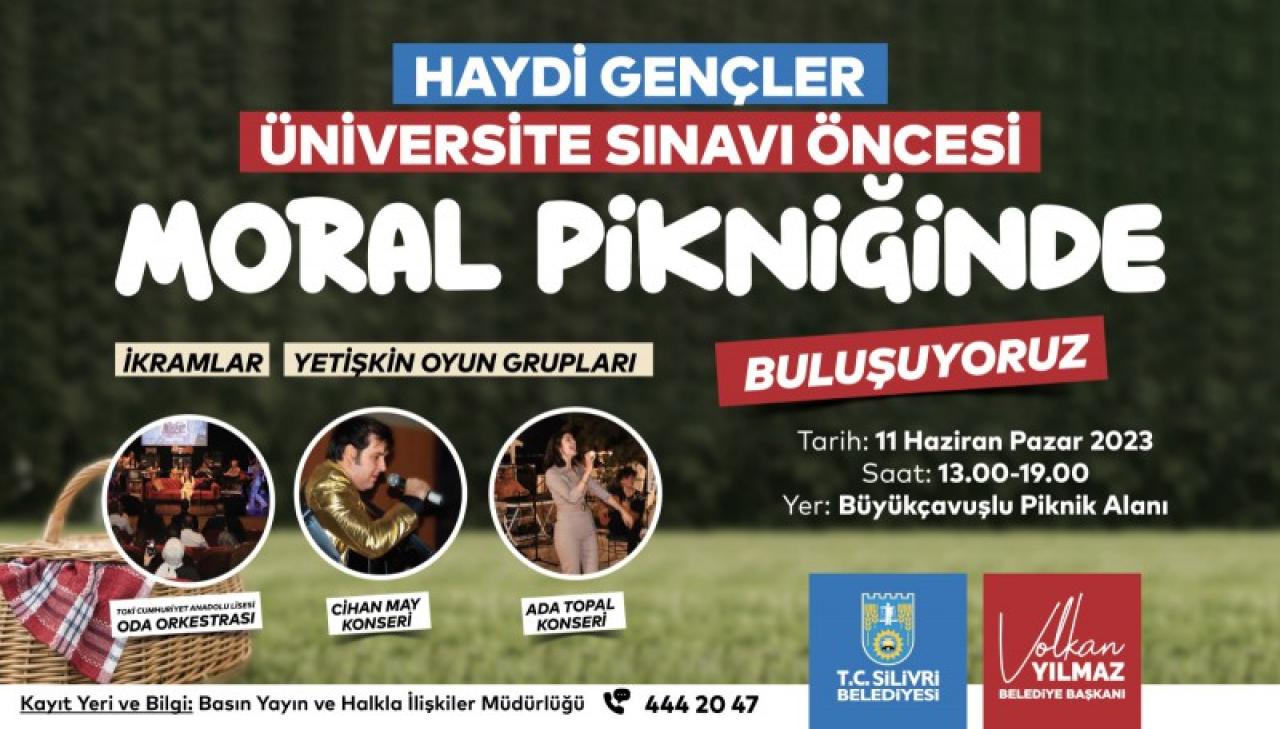 SİLİVRİ BELEDİYESİNDEN ÜNİVERSİTE SINAVI ÖNCESİ MORAL ETKİNLİĞİ