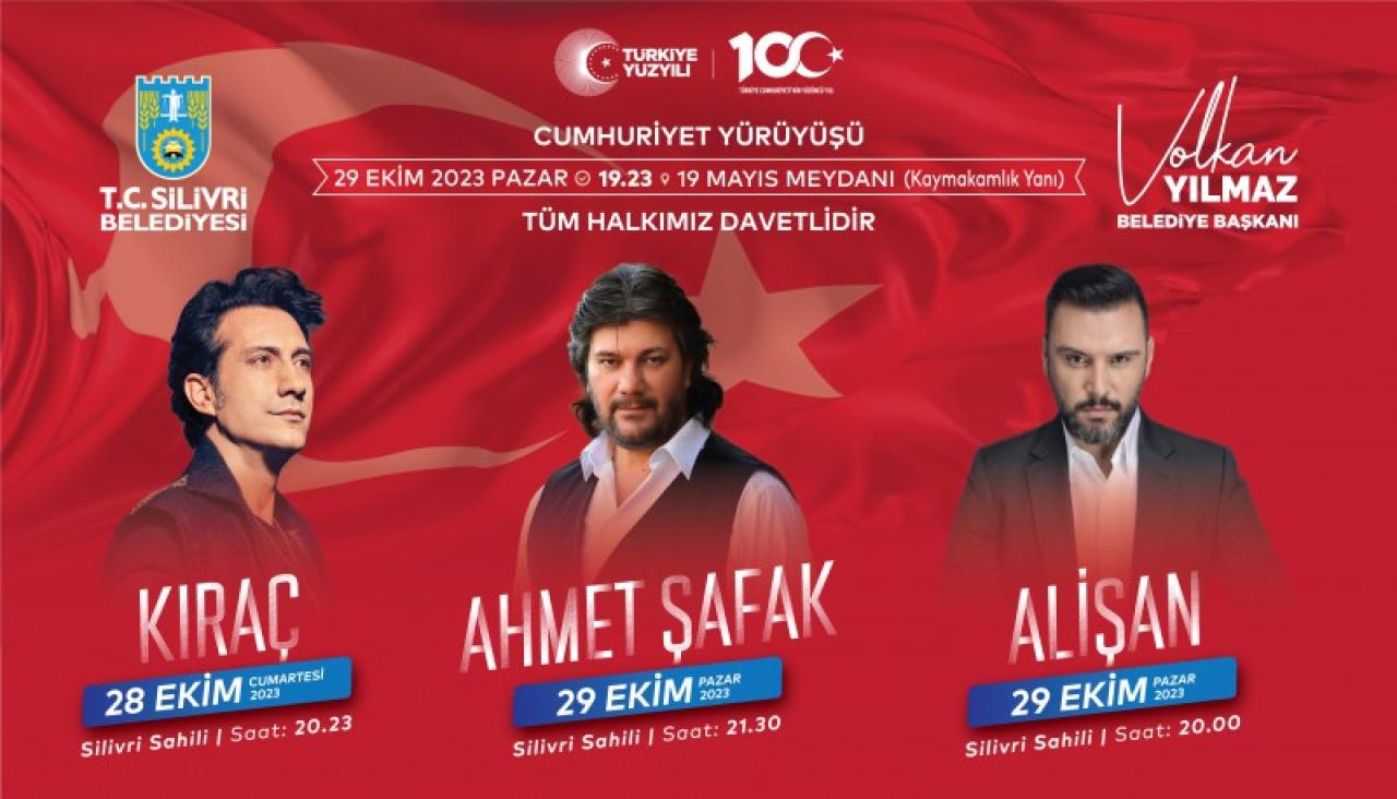 SİLİVRİ’DE DOLU DOLU CUMHURİYET COŞKUSU YAŞANIYOR