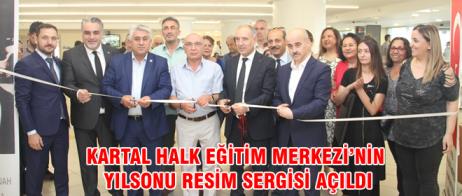 KARTAL HALK EĞİTİM MERKEZİ’NİN YILSONU RESİM SERGİSİ AÇILDI