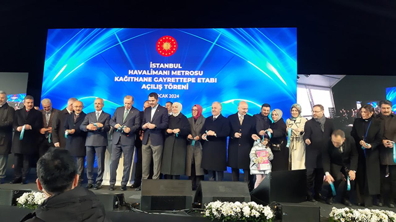 CUMHURBAŞKANI ERDOĞAN, KAĞITHANE-GAYRETTEPE METRO HATTI'NIN AÇILIŞINI GERÇEKLEŞTİRDİ