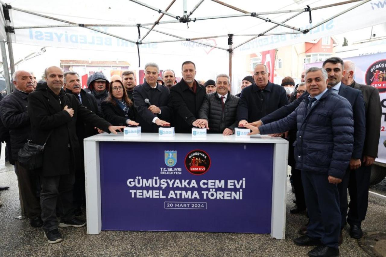 BAŞKAN YILMAZ, GÜMÜŞYAKA CEMEVİ’NİN TEMELİNİ CANLARLA BİRLİKTE ATTI