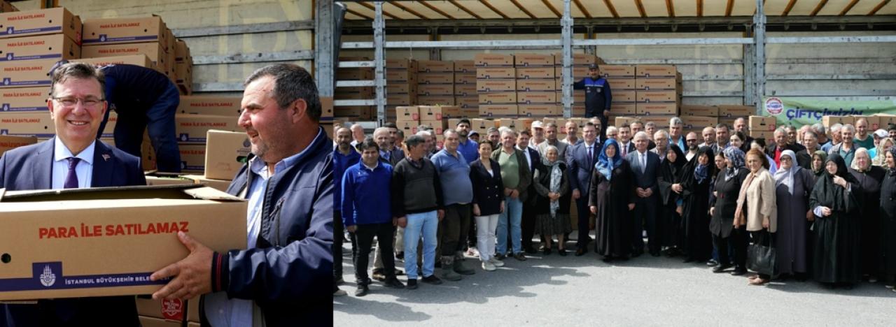 SARIYERLİ ÇİFTÇİLERE ÜCRETSİZ FİDE DAĞITILDI