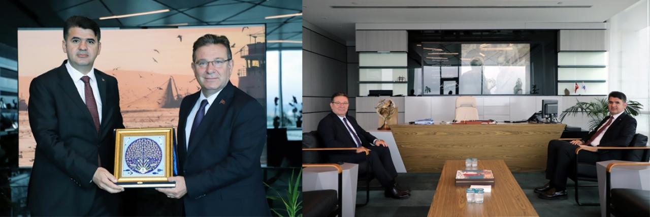 KAYMAKAM ÖMER KALAYLI’DAN BAŞKAN MUSTAFA OKTAY AKSU’YA ZİYARET