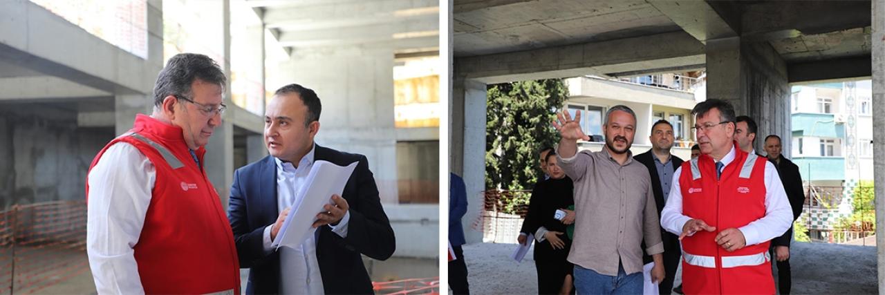 Başkan Aksu, Poligon Spor Tesisi inşaatını inceledi