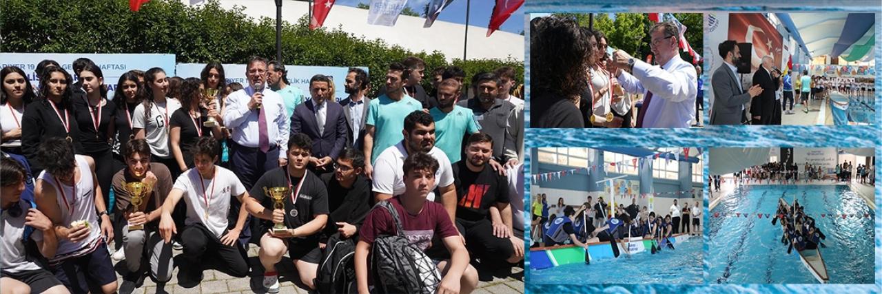 SARIYERLİ GENÇLER KANO İLE HAVUZDA YARIŞTI