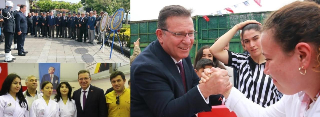 BAŞKAN AKSU, 19 MAYIS RESMÎ TÖRENİ’NE KATILDI