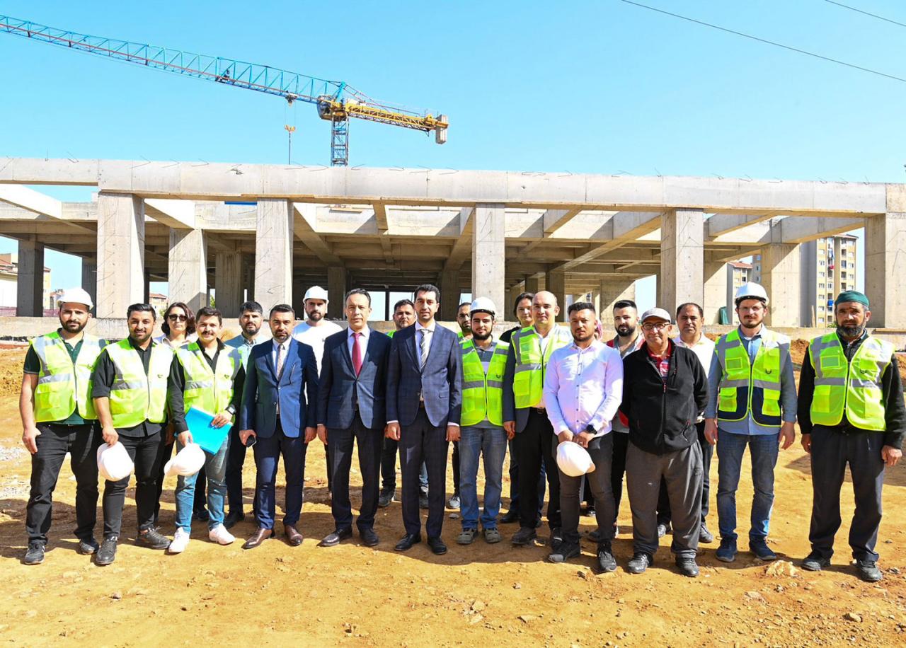 Tuzla Belediye Başkanı Eren Ali Bingöl’den Aydınlı Kültür Merkezi şantiye ziyareti