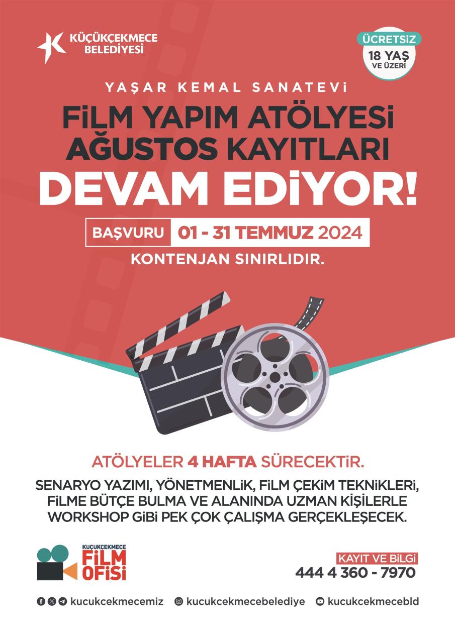 FİLM YAPIMI, KARİKATÜR VE REELS FİLMİNİ ÇEK ATÖLYELERİ İÇİN GERİ SAYIM BAŞLADI