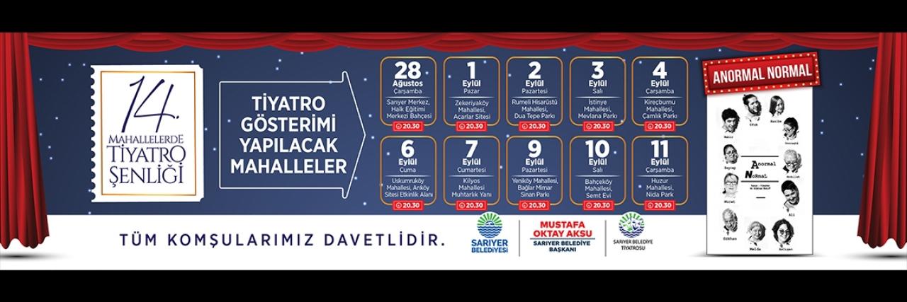 SARIYER’DE TİYATRO ŞENLİĞİ BAŞLIYOR