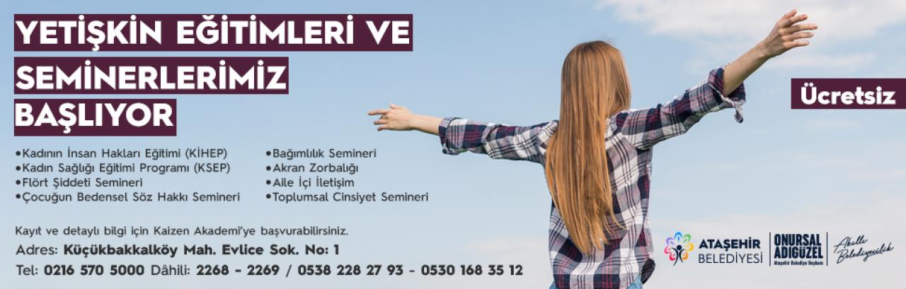 YETİŞKİNLERE YÖNELİK EĞİTİM VE SEMİNERLER DÜZENLENECEK