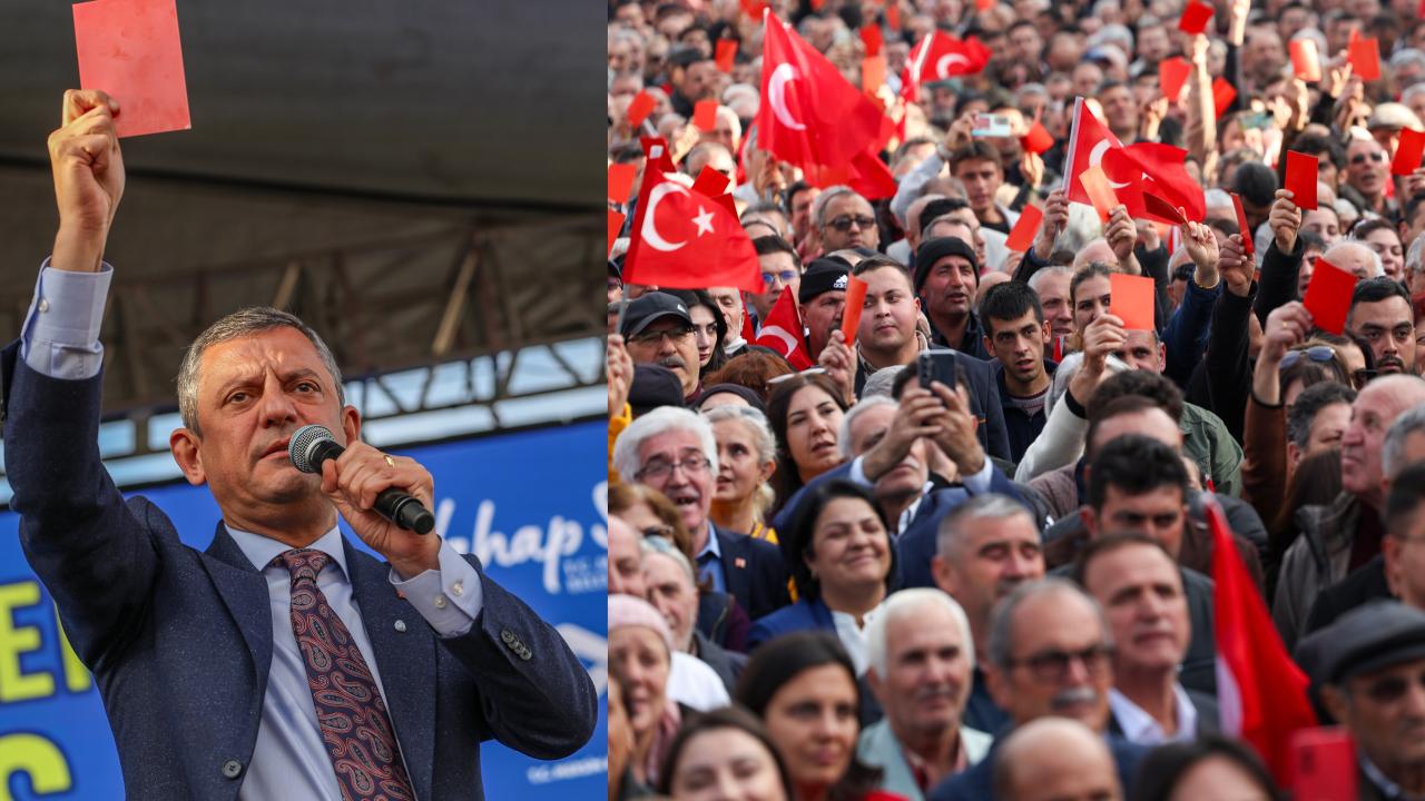 CHP Genel Başkanı Özgür Özel: “Seçimi Getirene Kadar Erdoğan’a Kırmızı Kartı Gösteriyoruz”