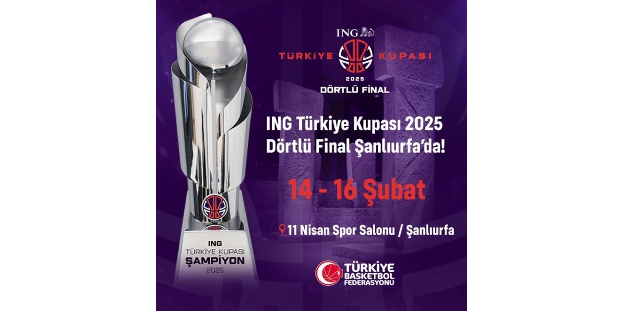BASKETBOL ERKEKLER TÜRKİYE KUPASI DÖRTLÜ FİNALİ, ŞANLIURFA’DA OYNANACAK