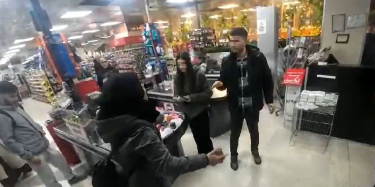 ÇALIŞANLAR FİŞE BAKMAK İSTEDİ, KADIN "BEN HIRSIZ MIYIM?" DİYEREK SİNİR KRİZİ GEÇİRDİ