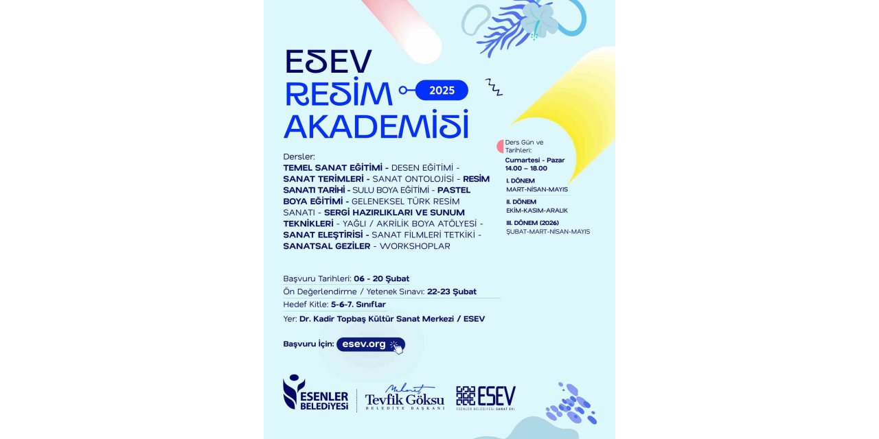 ESENLER’DE RESİM AKADEMİSİ KAYITLARI BAŞLADI